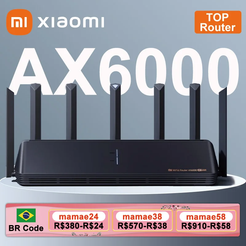 【IN STOCK】Xiaomi Router AX6000 AIoT Router 6000Mbs WiFi6 VPN 512MB Qualcomm CPU Mesh Repeater External Signal Network Amplifier