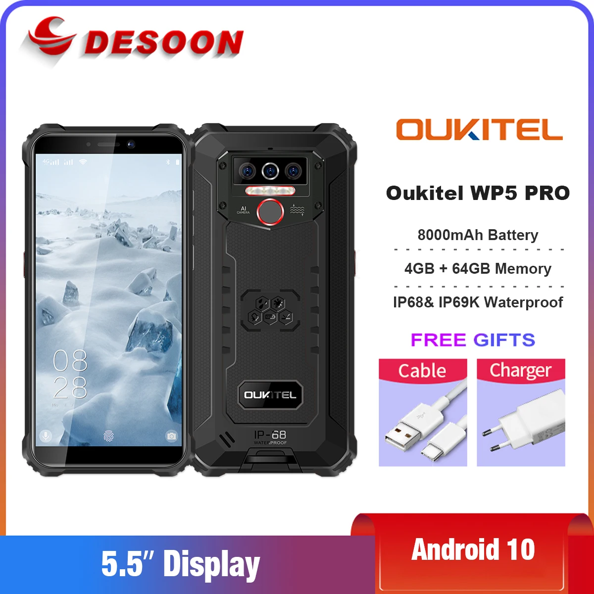 5.5 Original For Oukitel WP5 LCD Display Touch Screen Digitizer Screen  Assembly For Oukitel WP5 Pro LCD Replacement - AliExpress