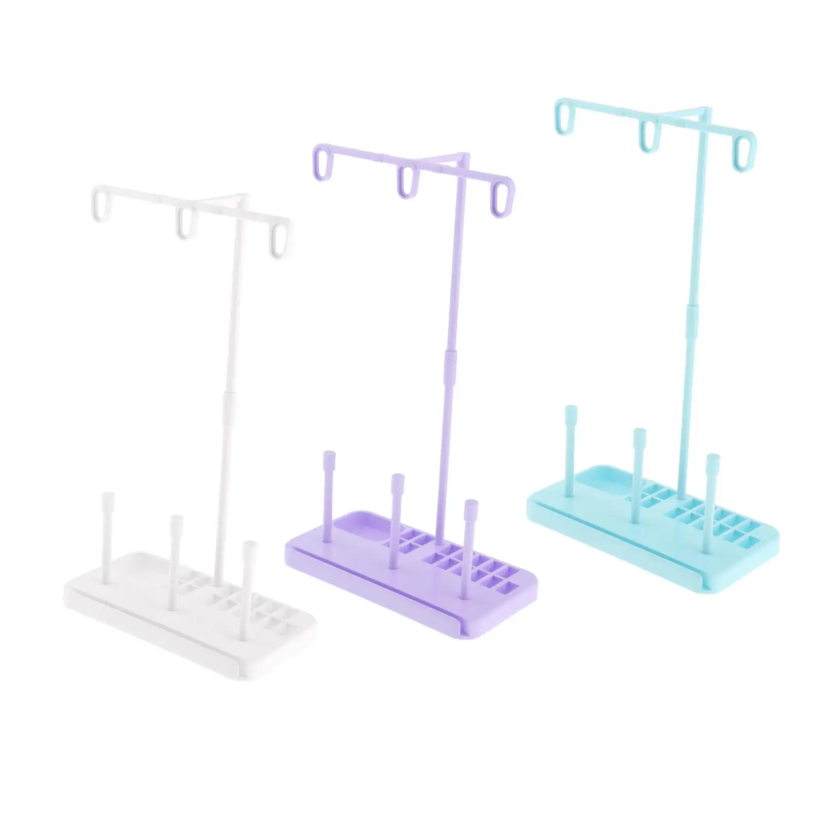 3 Cone Spools Thread Holder Embroidery Thread Stand Rack for Sewing Machine-animated-img