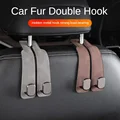 Suede Vehicle Hook Hanger Car Tools Hooks For Car Interior Accessories Bag Hook Holder Double Car Rear Seat Hook