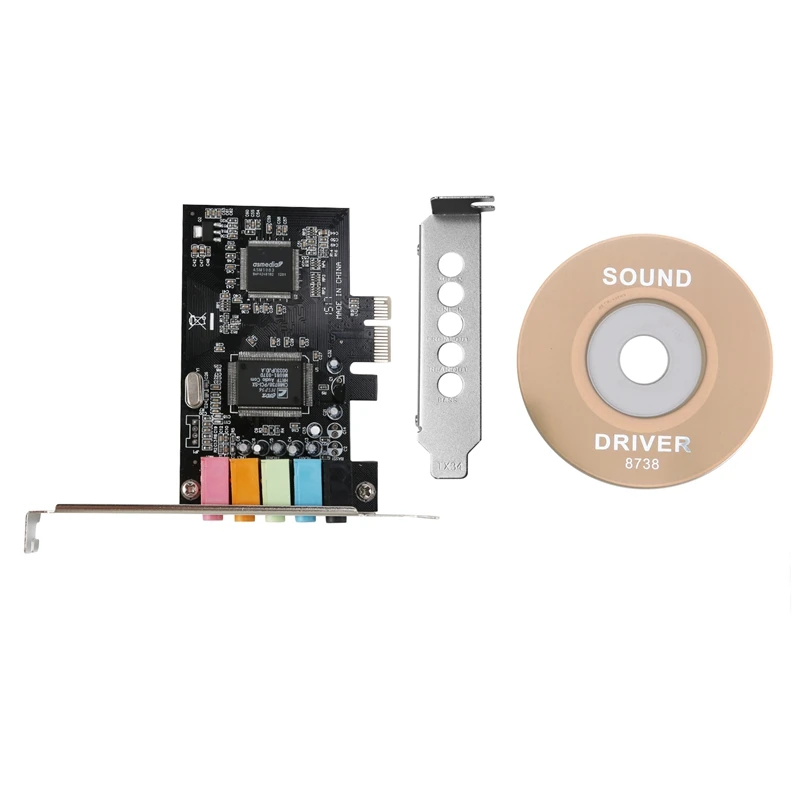 Vaorwne PCIe Soundkarte 5.1 PCI Express Surround 3D-Audiokarte Fuer PC mit hoher Direct Sound Performance und Low Profile Bracket 