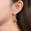 925 Sterling Silver Earrings Designed Bow Zircon Long Earrings Engagement Jewelry Gift For Women Charm preview-3