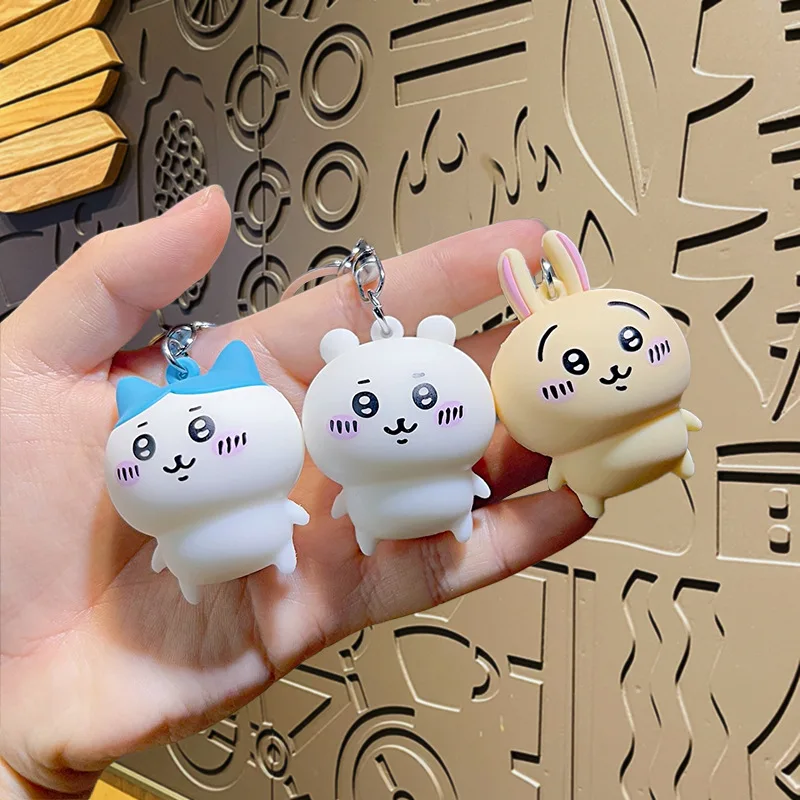 Cartoon Kawaii Chiikawa Doll Pendant Animation Peripheral Keychain Girls Backpack Cute Accessories Small Gift for Children-animated-img