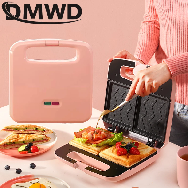 Electric Panini Sandwich Machine Multifunction Baking Pan Light Food Breakfast Maker Waffle Bread Toaster Omelette Steak Grill-animated-img