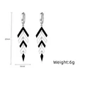 925 Sterling Silver Earrings Zircon Long Earrings For Women Fashion Jewelry Gifts preview-5