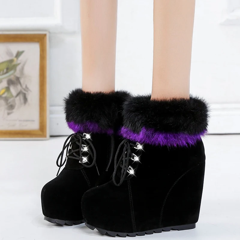 wedge winter ankle boots