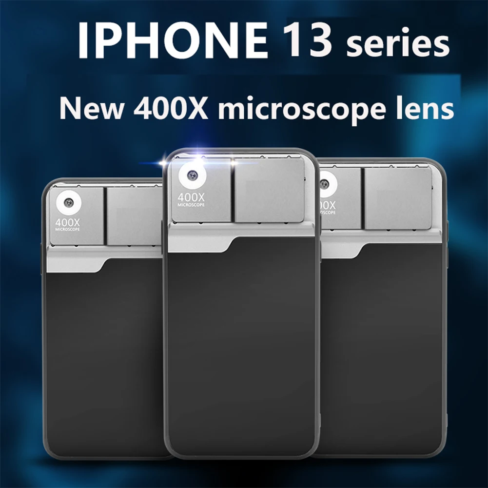 400x Phone Camera Microscope telescope Lens Portable Smartphone Lentes for  iPhone 15 14 13 12 Pro Max Microworld for Kids Adult