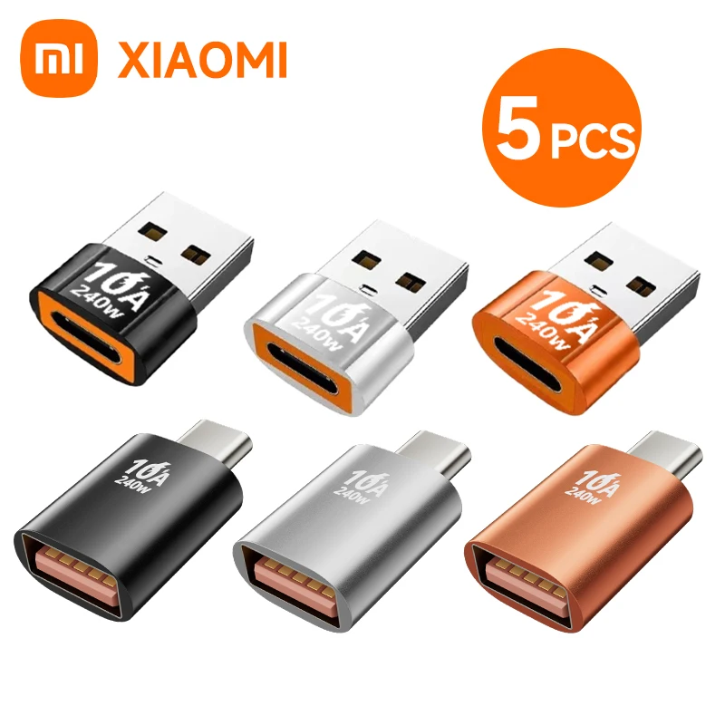 6A OTG USB Type C Adapter Female To USB A Male 10A 240W Converter Adaptador  For Xiaomi 13 12 Pro Samsung S23 Iphone 14 oneplus-animated-img