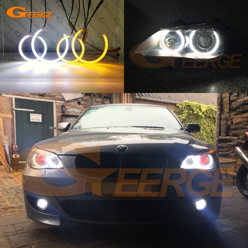 Angel Eyes For BMW E60 E61 520i 525i 530i 540i 545i 550i M5 Xenon Headlight  DIY