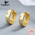 TrustDavis Real 925 Sterling Silver 18k glod Stars Hoop Earrings for Women Daughter Girls Daily Fine Jewelry DS4160