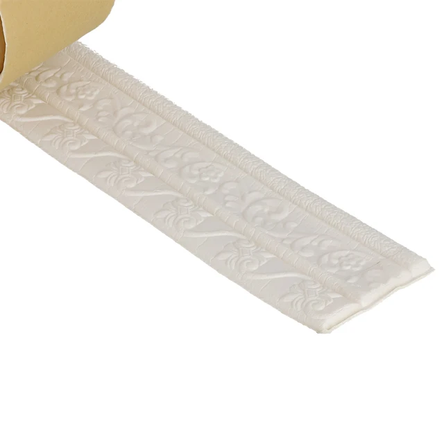 Self-Adhesive Wall Sticker Waist Line Skirting Line  Foam Edge Waterproof Living Room Wall Border Sticker Border Strip Stickers-animated-img
