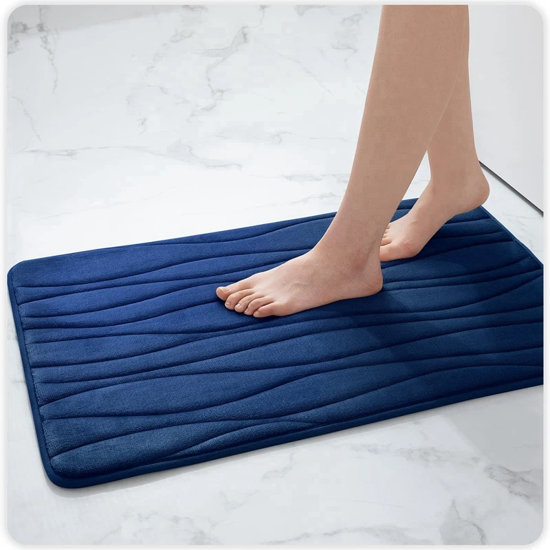 Olanly Silicone Bath Mat Non-Slip Shower Bathroom Rug Memory Foam