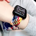 Strap For Apple Watch band 44mm 40mm 38mm 42mm 6 SE 5 4 3 Nylon Elastic Braided solo loop Bracelet iWatch Serie 7 41mm 45mm band preview-6
