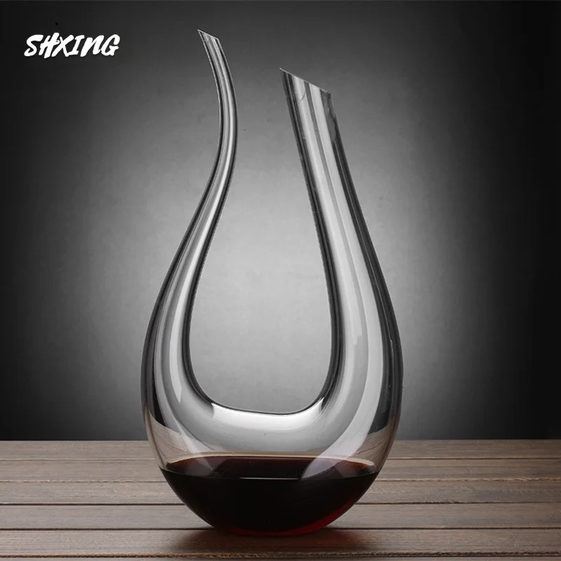 Crystal U-shaped Wine Decanter Gift Box Harp Swan Decanter Creative Wine Separator Wine Set 1200ml preview-7