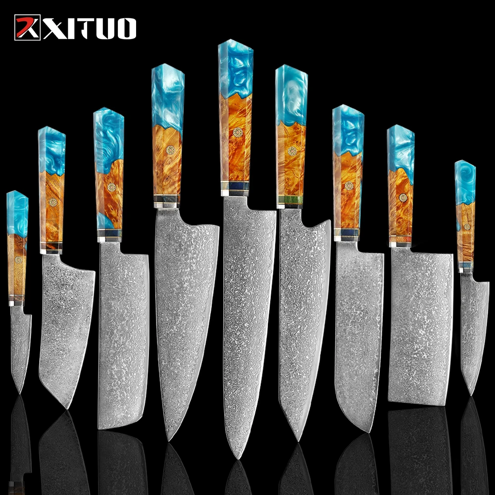 PLYS-Luxury Gold Kitchen Knife Set Stainless Steel Blade with Golden  Titanium Plating Chef Knife Set for Kitchen - AliExpress