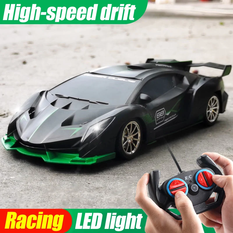 1/18 RC Car LED Light 2.4G Radio Remote Control Sports Cars For Children Racing High Speed Drive Vehicle Drift Boys Girls Toys-animated-img