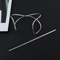 Fashion Hair Stick Boho Irregular Hair Accessories Gold Color Shaped Bun Holder Cage Hair Pins for Women Hairwear Jewelry H040 preview-3