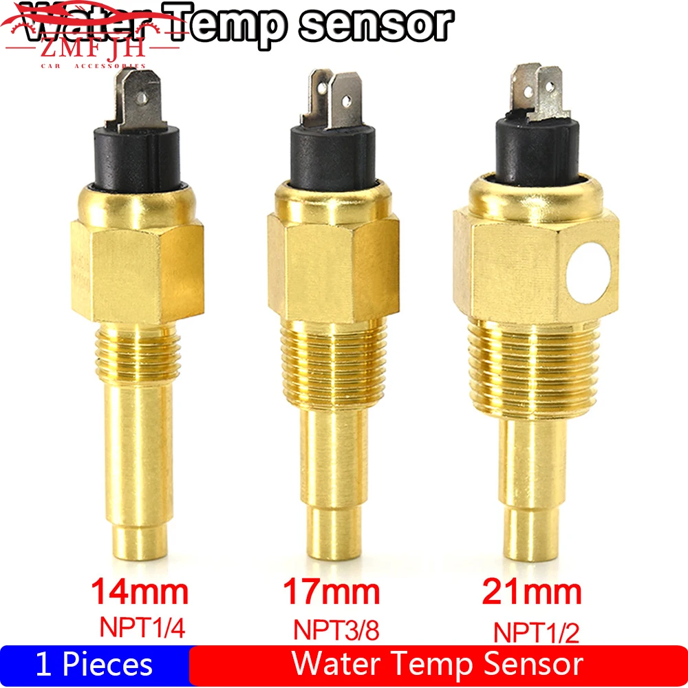 Universal Water Temperature Sensor 3/8NPT 1/2NPT Vdo Meter Vdo Water Temperature Sensor 14MM 17MM 21MM for Car Auto Truck Boat-animated-img