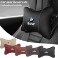 Leather Car Seat Headrest Memory Foam Comfort Neck Pillow Auto Interiors For BMW Performance F30 F10 E90 F20 E46 E60 E70 E39 E36