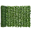 Artificial Privacy Fence Screen 79x20inch Faux Ivy Leaf Hedges 2x0.5m Leaf Fence Panels for Indoor Outdoor Garden Balcony Deck