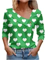 T Shirt For Women Fashion Long Sleeve Tops Heart Print Pulovers Elegant Shirts & Blouses Autumn Youthful Woman Clothes 2023 preview-3