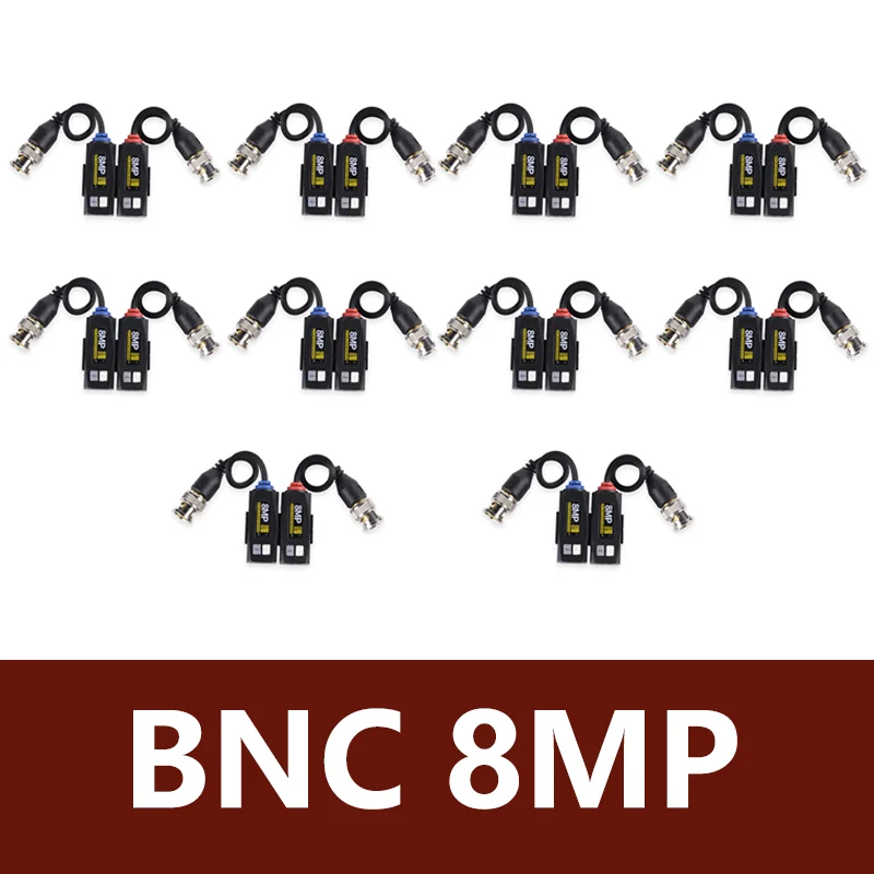 1Pairs 8MP BNC Video Balun Connector Transmission Twisted Pair Transmitter 8MP AHD/CVI/TVI Camera Support HD-animated-img