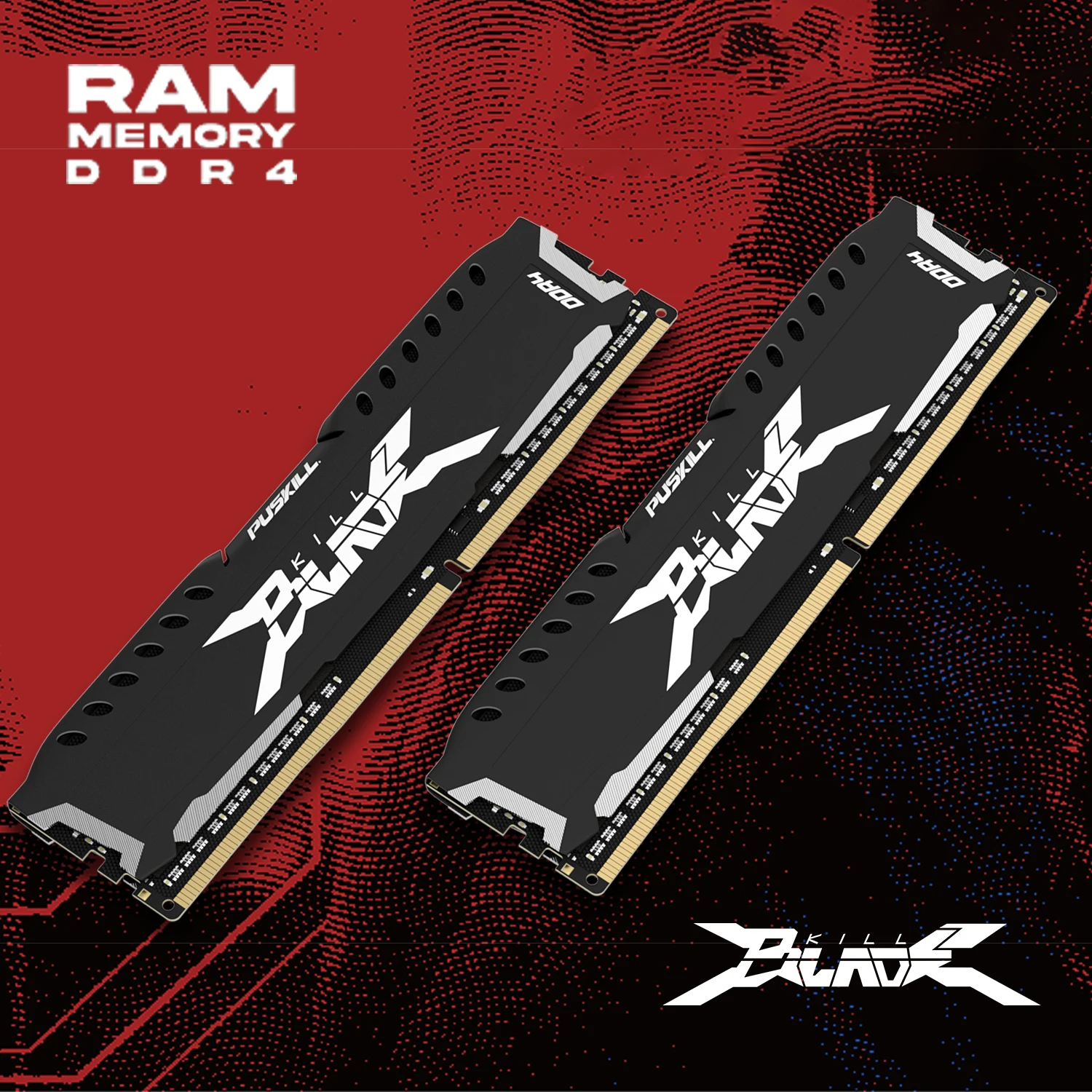 PUSKILL Memória RAM DDR4 16GB 8GB 1.2V 3200MHz 2666MHz Desktop Computer UDIMM Cooling Vest Memory Memoria-animated-img