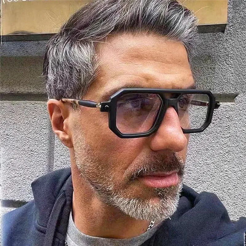 2022 Luxury Men's Personality Sunglasses New Fashion Sunglasses Thick Frame Square Sunglasses Men's Trendy Glasses