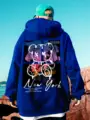 New York Art Word Cartoon Bear Sunset Scenery Design Male Clothing Hip Hop Street Hoodies All-Match Pocket Pullovers Men Hoody