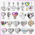 925 Sterling Silver Charm Heart Serie Pendant For Original Charms DIY Bracelet Express Love Gift For Lover Bead Women Jewelry preview-2