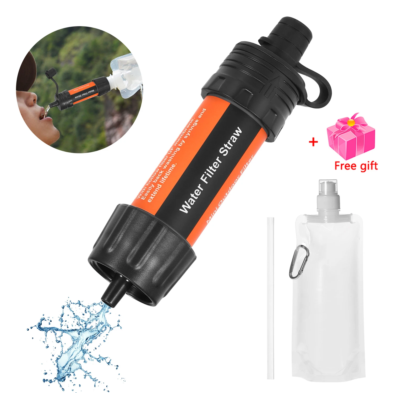 Greenlife Outdoor Survival Emergency Direct Drinking Water Filtering Tool  Individual Water Purifier Portable Filter Straw