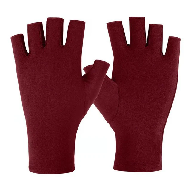 thin fingerless gloves