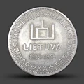 Lithuanian 1918-1938 Antique Craft 10 Litu Collection Commemorative Coin Home Decoration preview-1