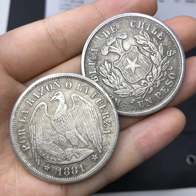 1881 Mexico Eagle 1 Pesos Copy Commemorative Coin Europe Collectible Old Money Home Decor Christmas Gift Medal-animated-img