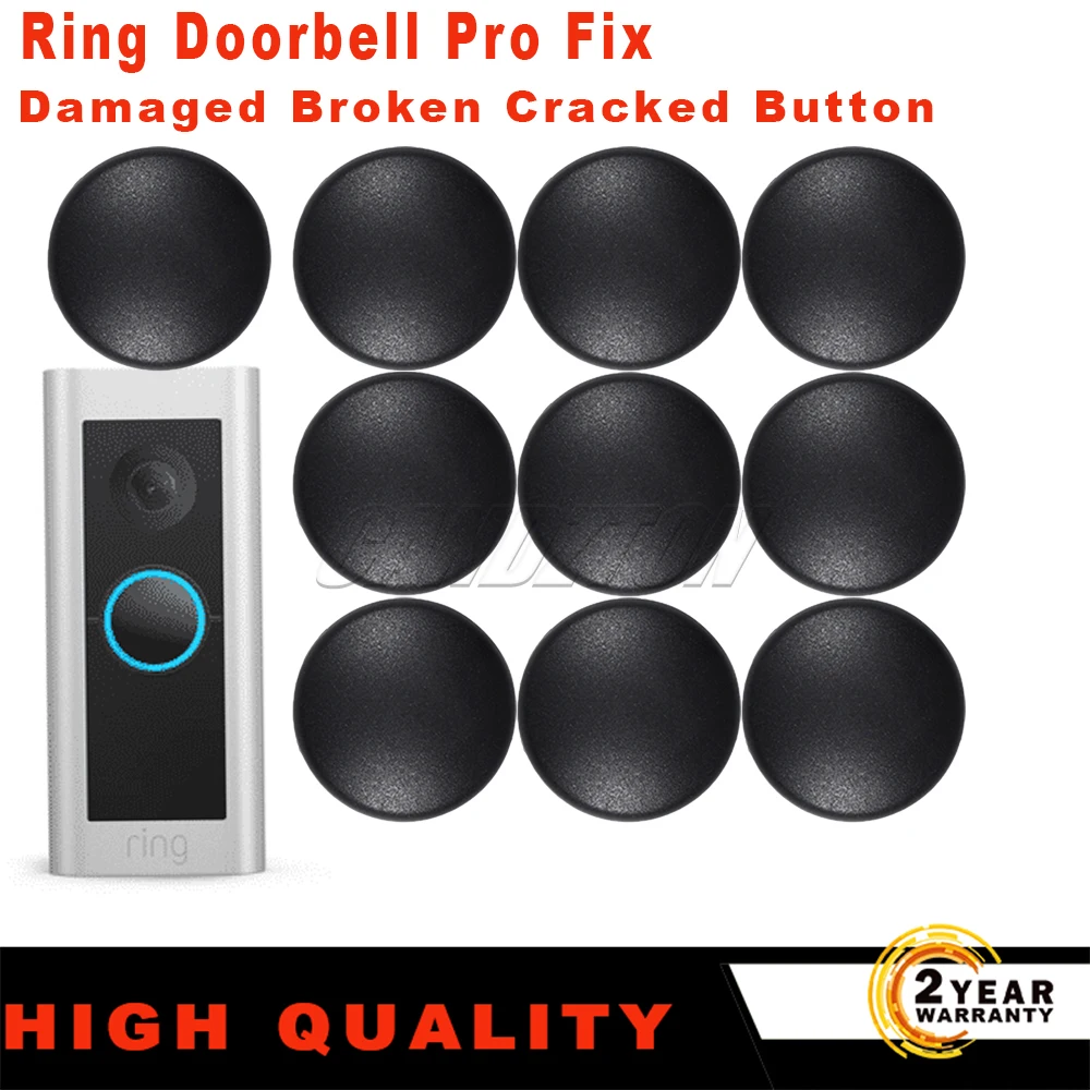 10 Pieces Replacement Buttons Compatible With Ring Doorbell Pro Fix Damaged Broken Cracked Button-animated-img