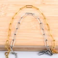 1 Piece Simple Fashion Paperclip Chain Bracelet Stainless Steel Punk Women's Men's Christmas Gift preview-3