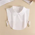 Fashion 2022 Front Tie White Fake Collar for Women Stand Detachable Collar Fake Girls Vintage Lace Ladies False Blouse Collar preview-2