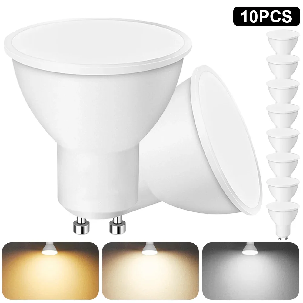 10pcs LED Spotlight Bulb GU10 220V 5W/7W High Lumen 3000K/4000K/6500K LED Light Lamp for Home Decor-animated-img