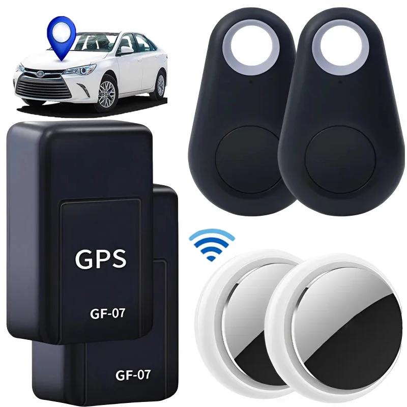 2pcs Mini GF-07 GPS Car Tracker Real Time Tracking Strong Magnetic SIM  Message Positioner Anti-Theft Anti-lost Key Pet Locator