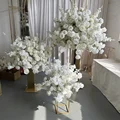 Luxury Artificial White Rose Flower Ball Wedding Decor Table Centerpieces Flower Decor Accessories Floral Arrangement Event Prop preview-1