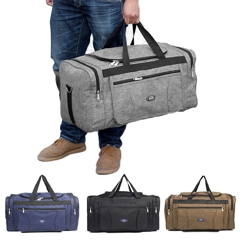 Oxford Waterproof Men Travel Bags Hand Luggage Big Travel Bag Business Large Capacity Weekend Duffle Travel Bag Fitness Bag-animated-img