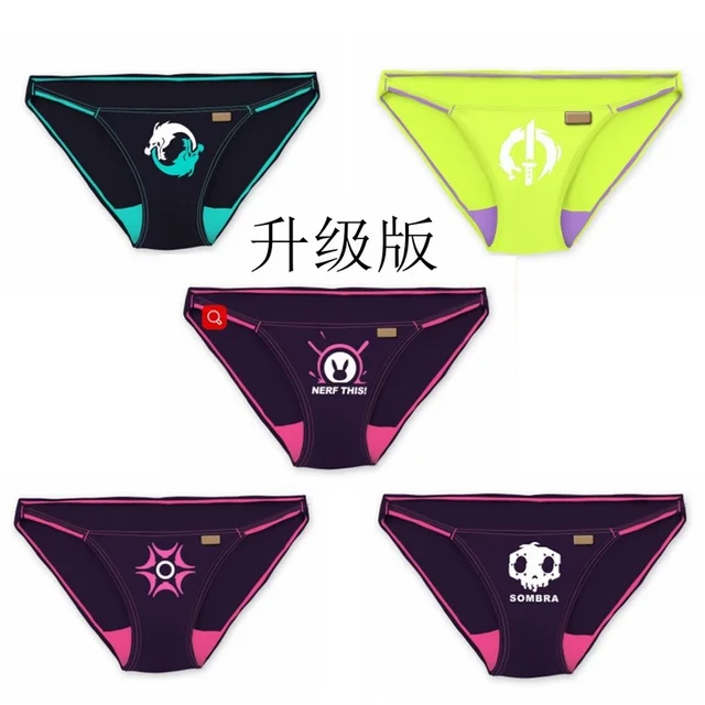 10 Types Game Ow D.va Tracer Widowmaker Mei Mercy Theme Cosplay Intimate Briefs  Panties Cotton Underwear Lolita Underpants - Panties - AliExpress