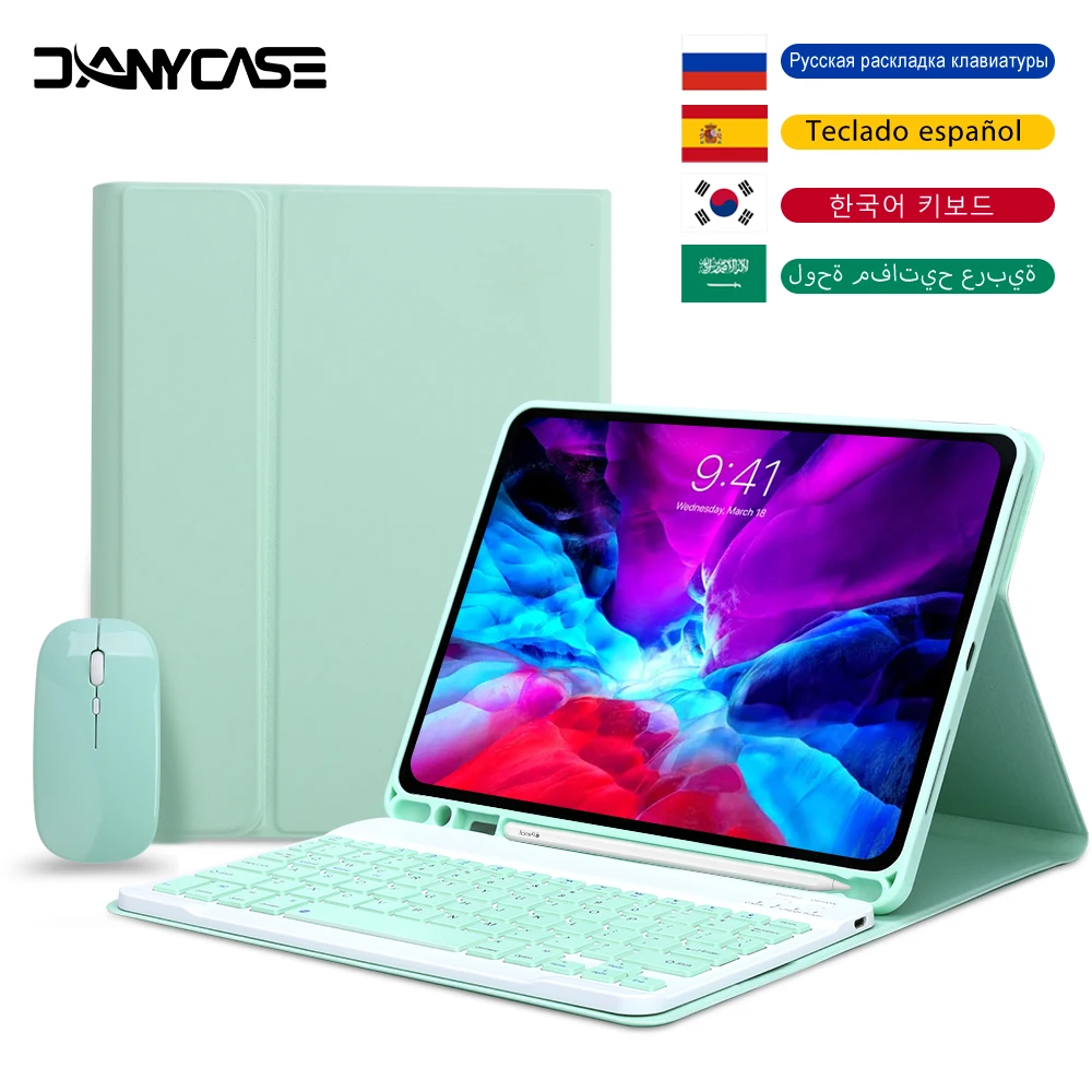 DANYCASE For iPad keyboard case 2019 2020 10.2 ipad 7/8/9th Mini 6 Air 2 3 4 5 10.5 10.9 10.5 2021 11 2017 2018 9.7 5 6th Cover preview-7