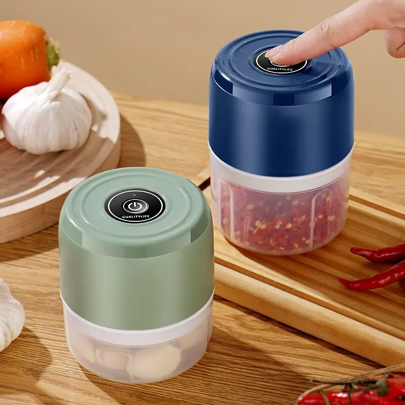 Electric Food Chopper Garlic Crusher Meat Grinder Mini Garlic Press Vegetable Chopper Masher Machine USB Kitchen Gadgets-animated-img