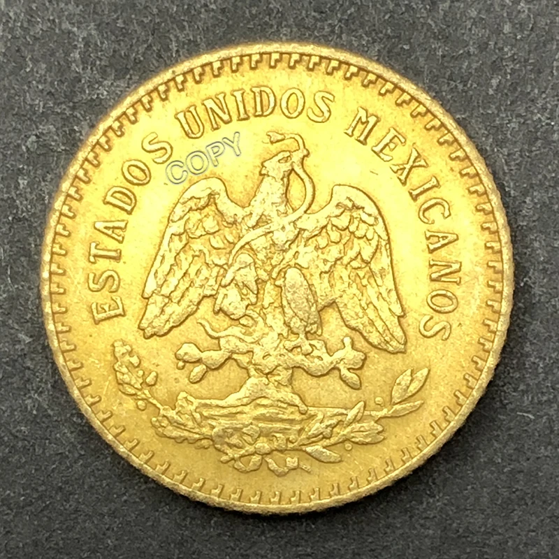 1945 Mexican 15.5mm 2.5 peso gold coin, eagle bite snake replica collection commemorative medal, old money, challenge coin, gift preview-5