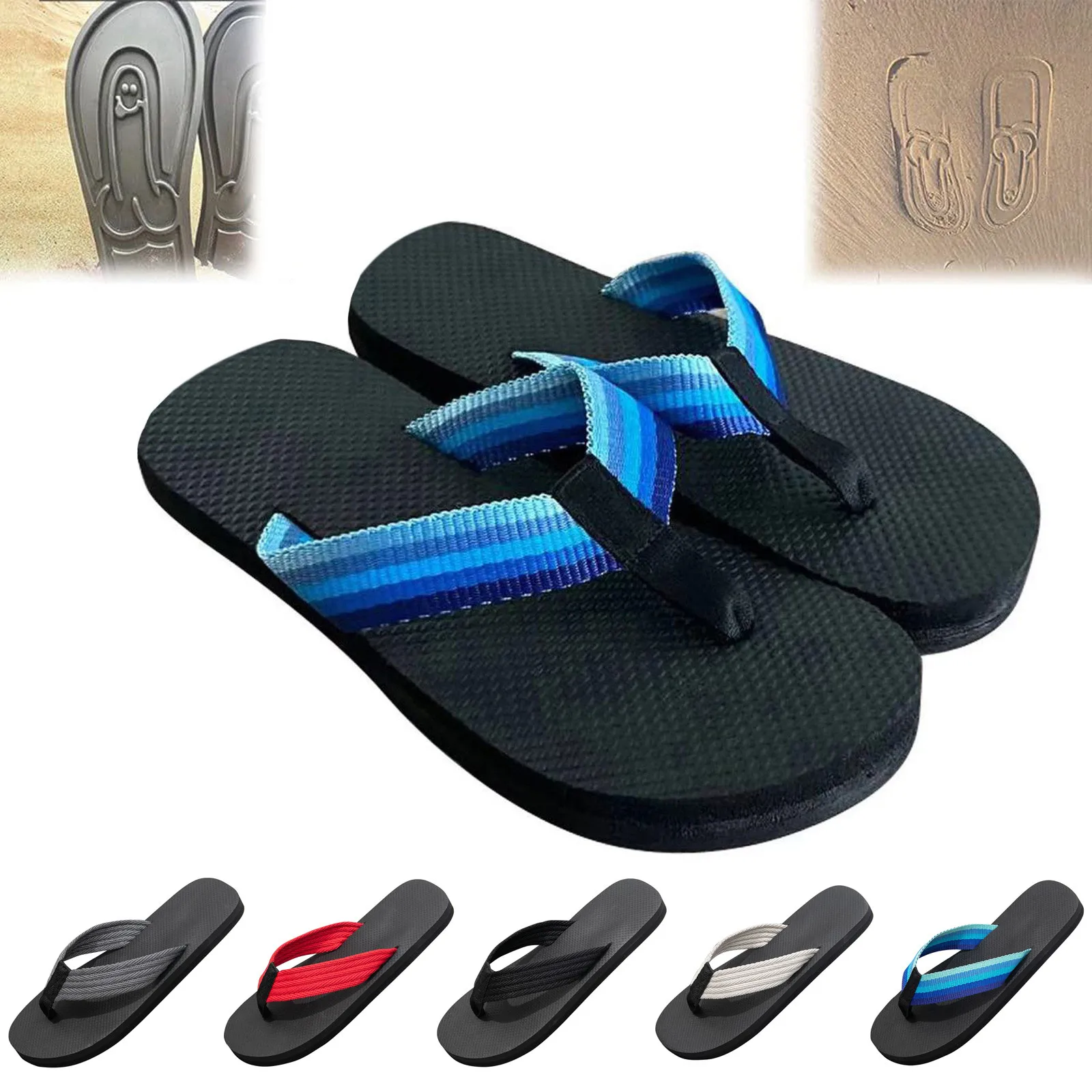 Hidden Penis Flops Spread Hap-Penis Quick- Dry Flip Flops Parody Penis Slippers Beach Flip Flops Summer Comfort Non Slip Sandal-animated-img