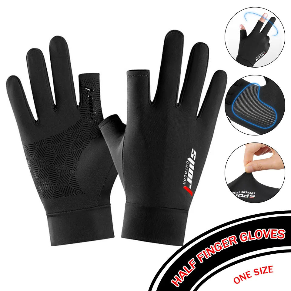 half finger winter gloves