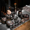 קנקן תה קונג פו ערכת תה אספקה קומקום תה סלון משפחתי כוסות רטרו בסגנון סיני Teaware מטבח אוכל בר ביתי גינה
