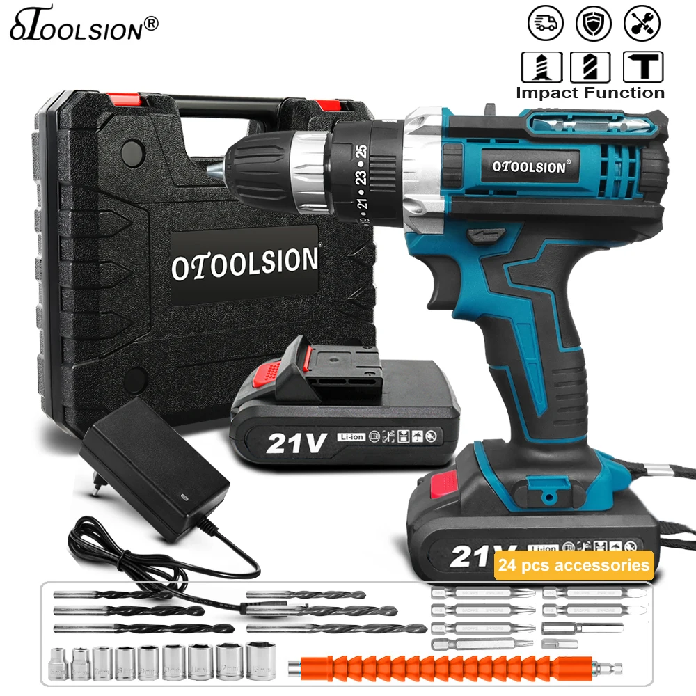 Купить Электроинструменты New 21V Impact Electric Drill Variable