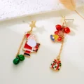 Fashion Christmas Asymmetrical Dangle Earrings for Women Santa Claus Snowman Snowflake Xmas Tree Earring Girls New Year Jewelry preview-3